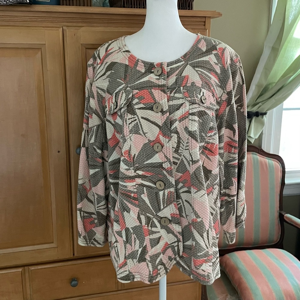 Ruby Rd Woman's Floral Print Jacket Size 20W - Picture 2 of 5